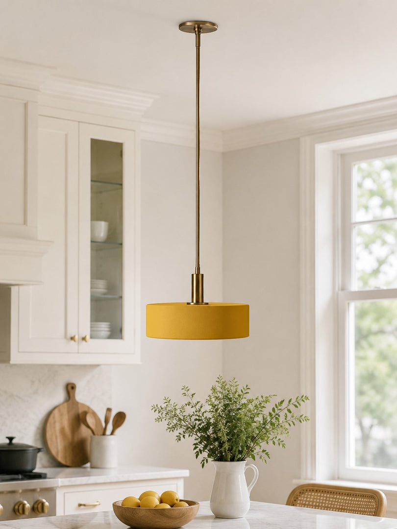 Cerova Contemporary Minimalist und Eleganter Anhänger – Elfenbein Porzellan Lampenschirm Licht für Kücheninsel & Schlafzimmer