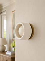 Load image into Gallery viewer, Cerova Porcelain Wall Sconce - Minimal Round Flush Mount Ceramic Light