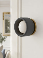 Load image into Gallery viewer, Cerova Porcelain Wall Sconce - Minimal Round Flush Mount Ceramic Light