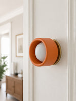 Load image into Gallery viewer, Cerova Porcelain Wall Sconce - Minimal Round Flush Mount Ceramic Light