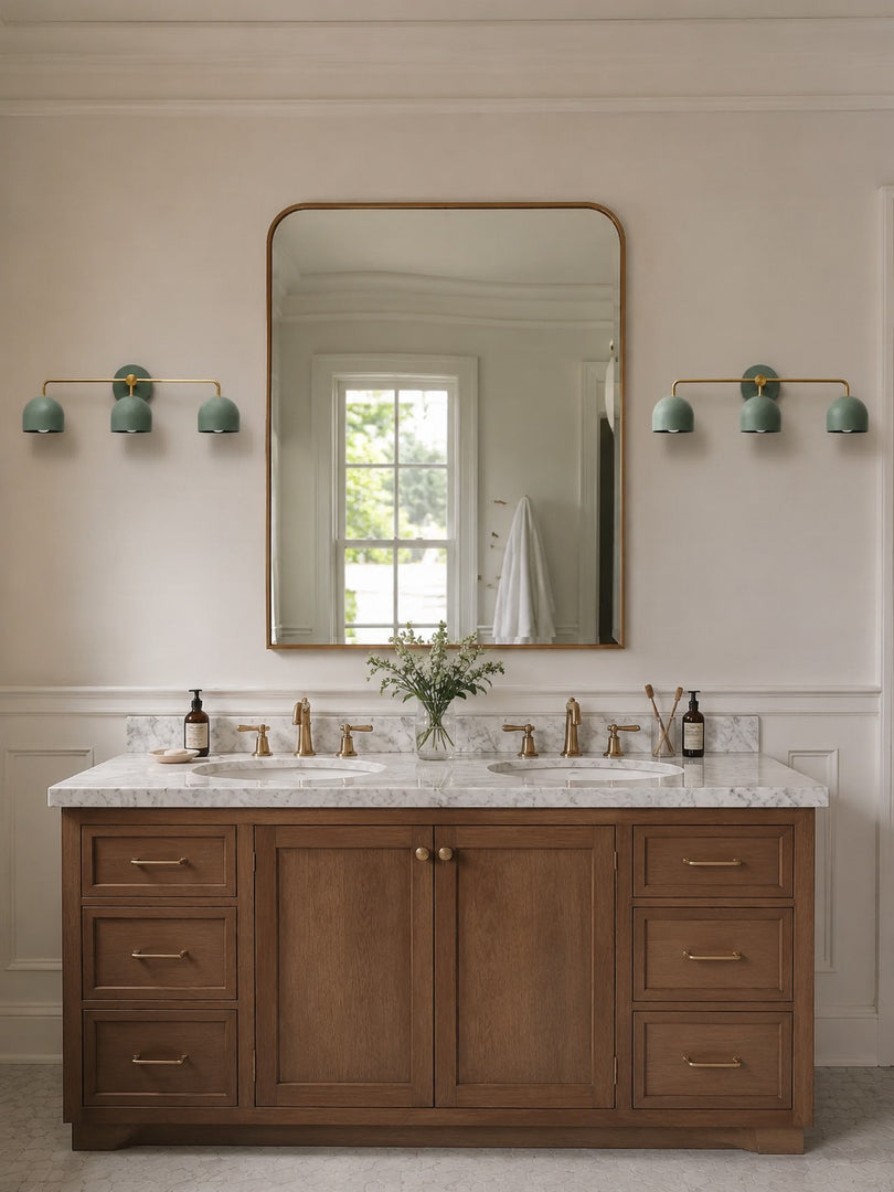 Meito Dome Farmhouse Vanity Wall Sconce – Rustic Bathroom colorful Vanity Light Fixture