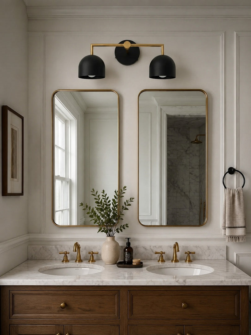 Meito Dome Farmhouse Vanity Wall Sconce – Rustic Bathroom colorful Vanity Light Fixture