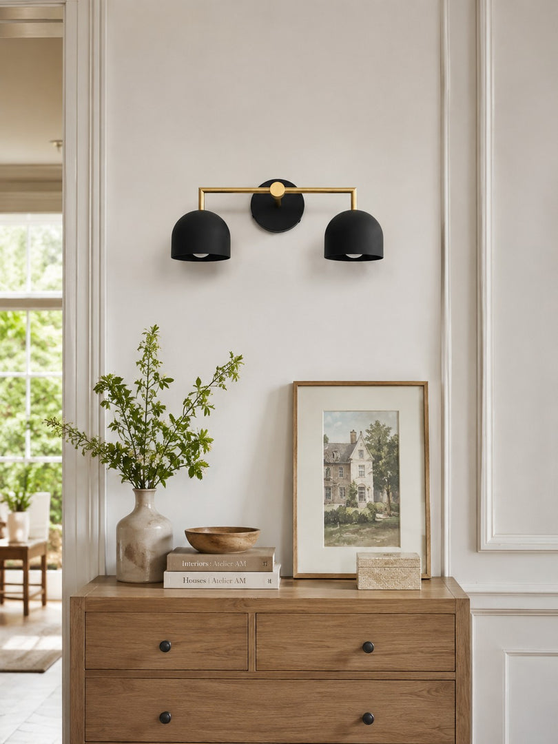Meito Dome Farmhouse Vanity Wall Sconce – Rustic Bathroom colorful Vanity Light Fixture