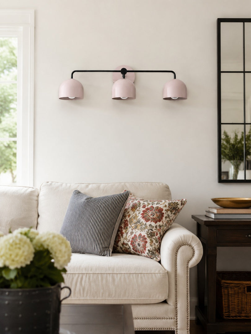 Meito Dome Farmhouse Vanity Wall Sconce – Rustic Bathroom colorful Vanity Light Fixture