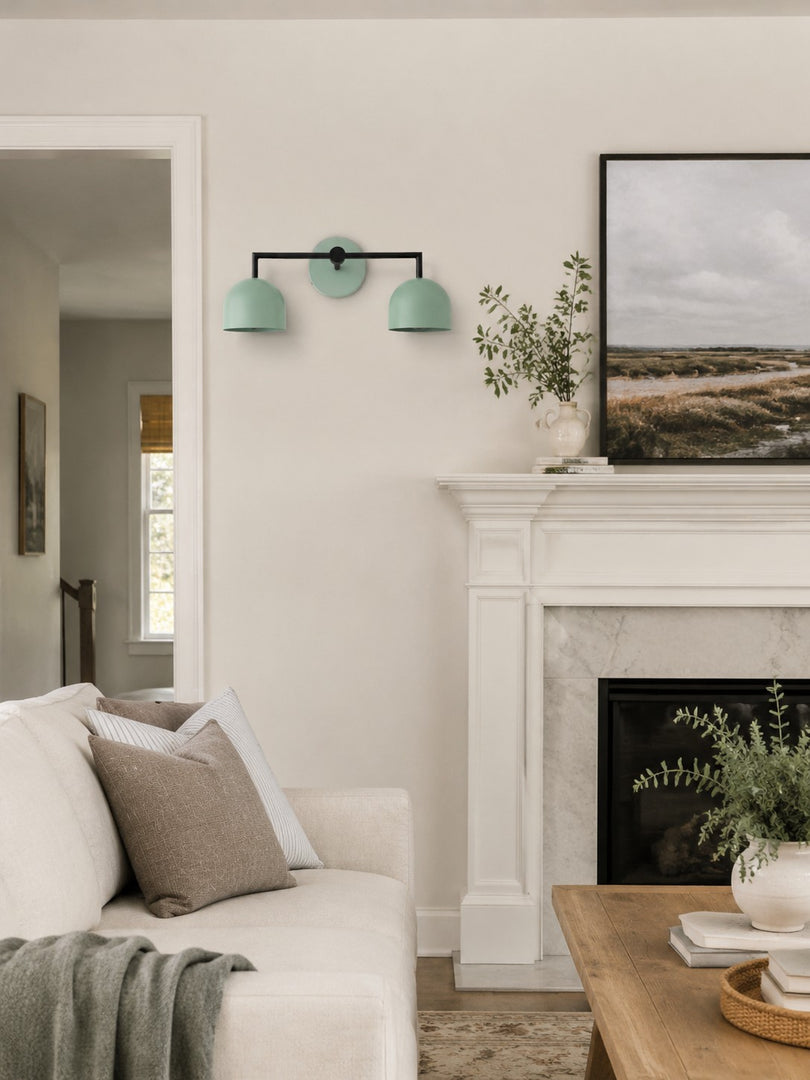 Meito Dome Farmhouse Vanity Wall Sconce – Rustic Bathroom colorful Vanity Light Fixture