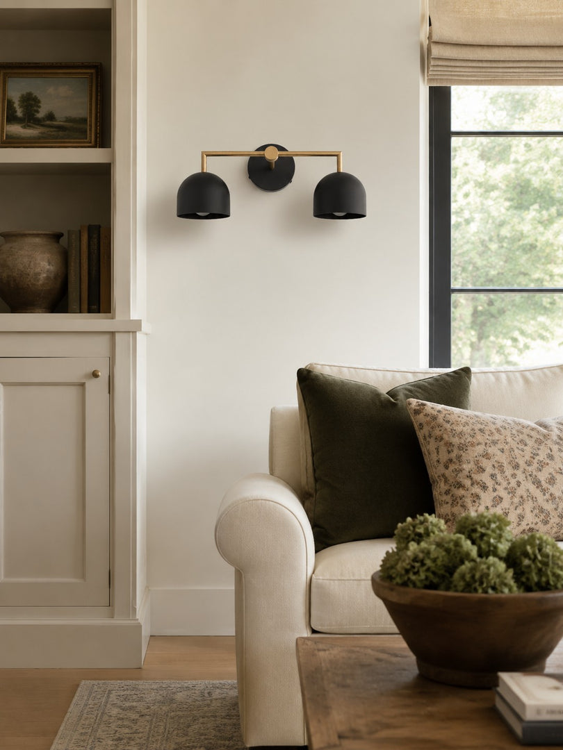 Meito Dome Farmhouse Vanity Wall Sconce – Rustic Bathroom colorful Vanity Light Fixture