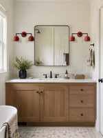 Load image into Gallery viewer, Meito Dome Farmhouse Vanity Wall Sconce – Rustic Bathroom colorful Vanity Light Fixture