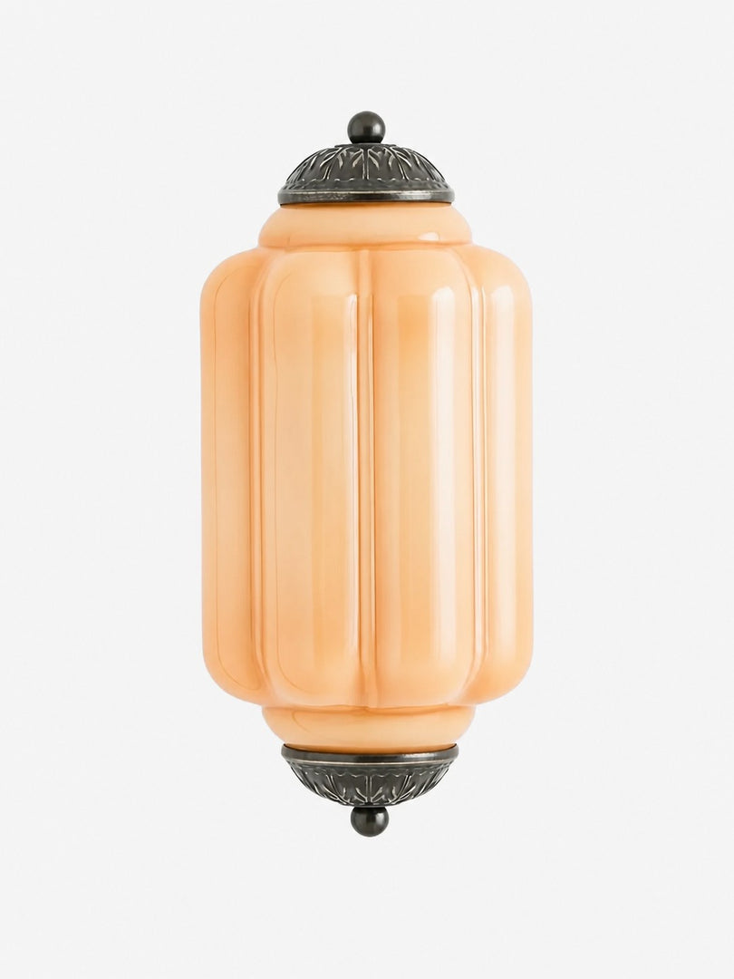 Eloise Vintage Scalloped Milk Glass Wall Sconce - Modern Accent Lighting for Bathroom and Bedroom