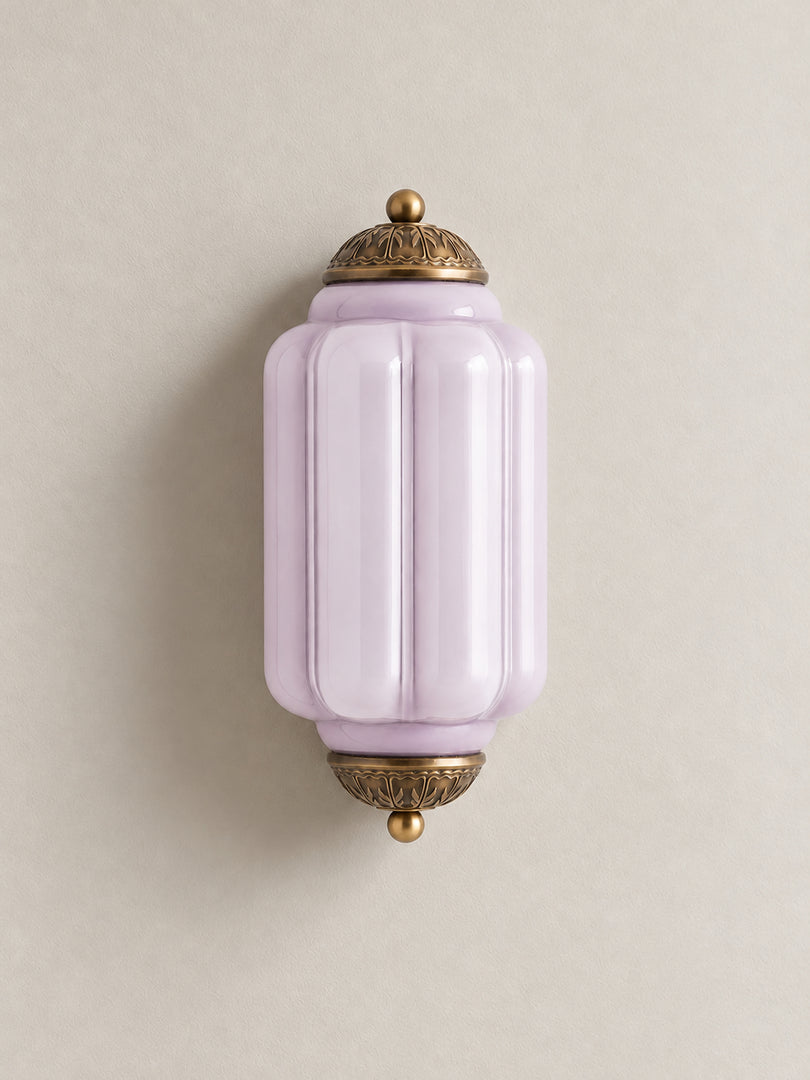 Eloise Vintage Scalloped Milk Glass Wall Sconce - Modern Accent Lighting for Bathroom and Bedroom