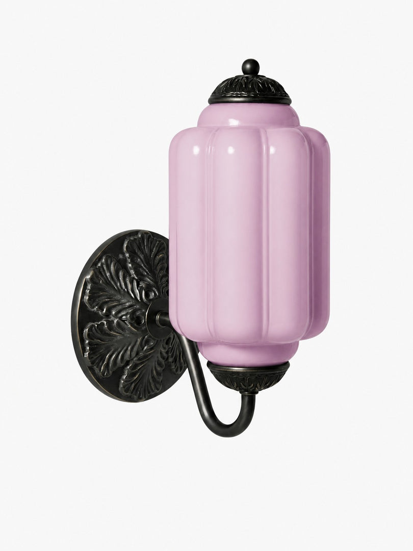 Eloise Vintage Scalloped Milk Glass Wall Sconce - Modern Accent Lighting for Bathroom and Bedroom