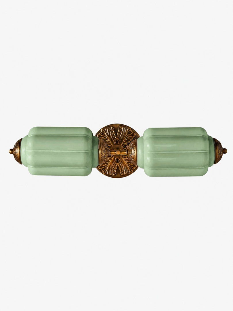Eloise Vintage Scalloped Milk Glass Wall Sconce - Modern Accent Lighting for Bathroom and Bedroom