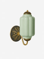 Load image into Gallery viewer, Eloise Vintage Scalloped Milk Glass Wall Sconce - Modern Accent Lighting for Bathroom and Bedroom