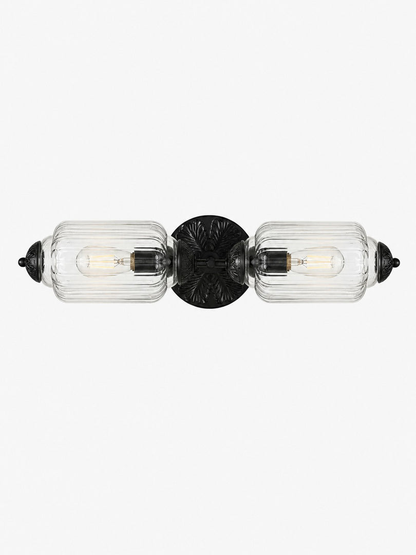 Eloise Vintage Scalloped Milk Glass Wall Sconce - Modern Accent Lighting for Bathroom and Bedroom