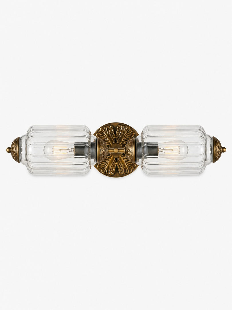 Eloise Vintage Scalloped Milk Glass Wall Sconce - Modern Accent Lighting for Bathroom and Bedroom