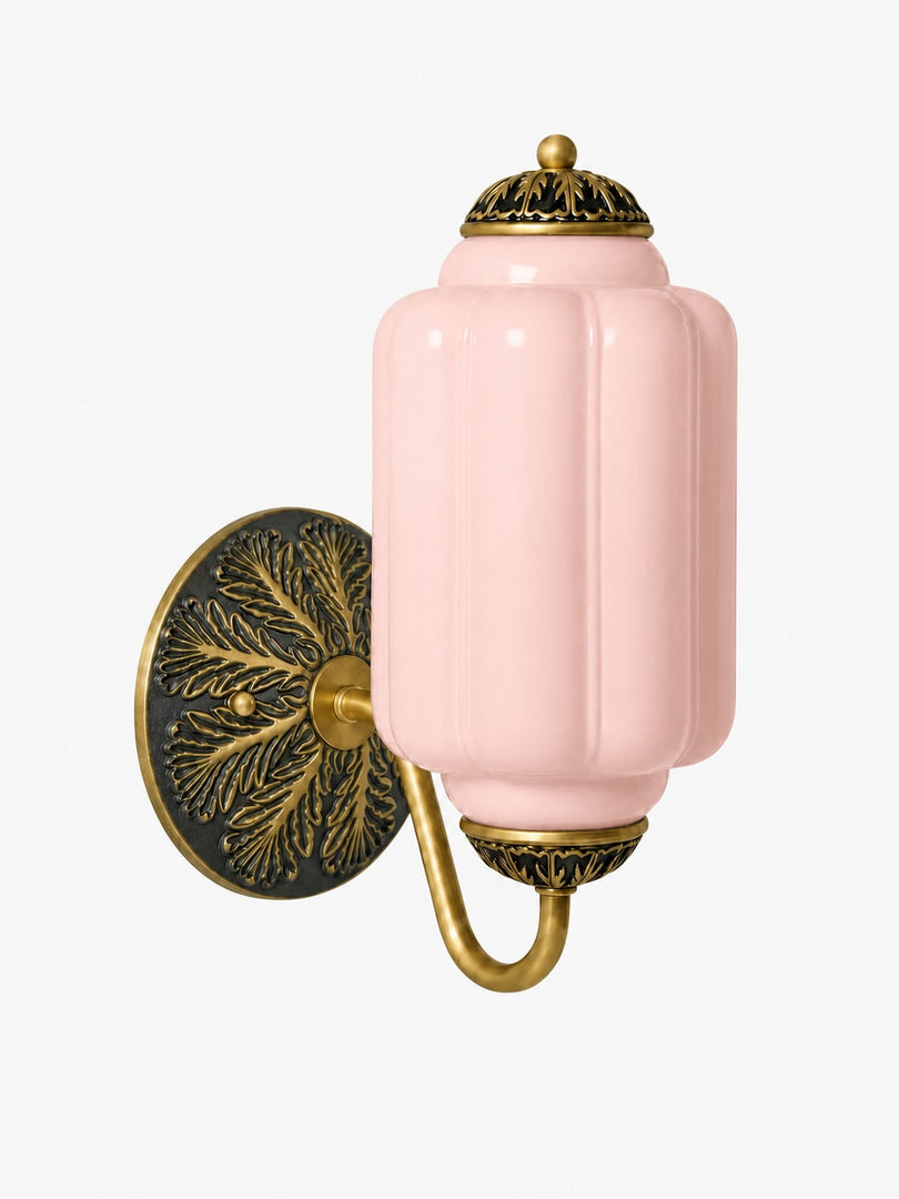 Eloise Vintage Scalloped Milk Glass Wall Sconce - Modern Accent Lighting for Bathroom and Bedroom