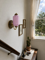 Load image into Gallery viewer, Eloise Vintage Scalloped Milk Glass Wall Sconce - Modern Accent Lighting for Bathroom and Bedroom
