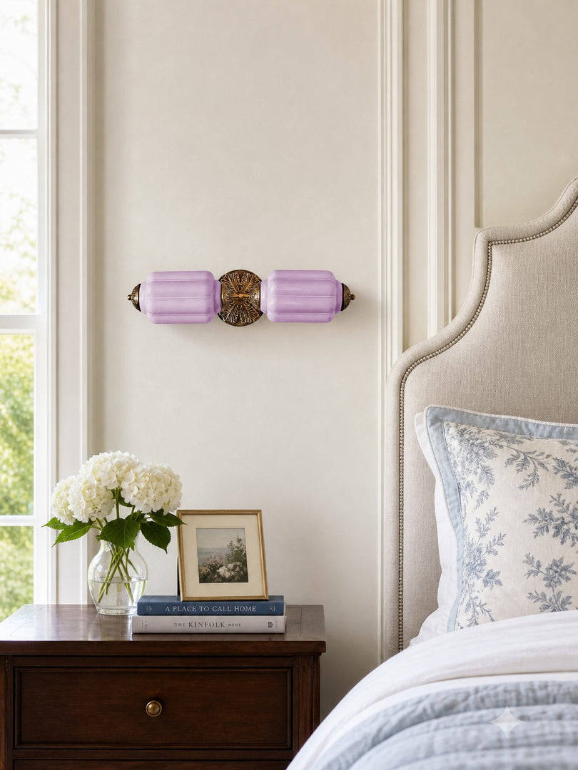 Eloise Vintage Scalloped Milk Glass Wall Sconce - Modern Accent Lighting for Bathroom and Bedroom