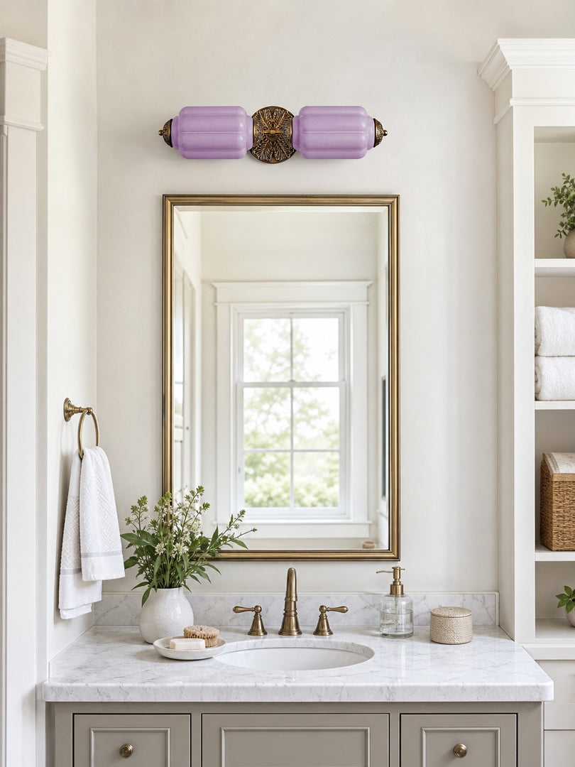 Eloise Vintage Scalloped Milk Glass Wall Sconce - Modern Accent Lighting for Bathroom and Bedroom