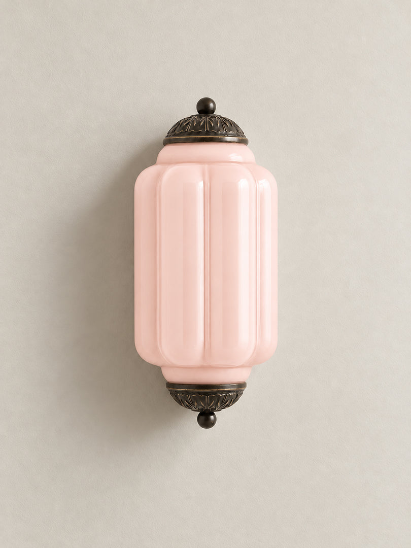 Eloise Vintage Scalloped Milk Glass Wall Sconce - Modern Accent Lighting for Bathroom and Bedroom