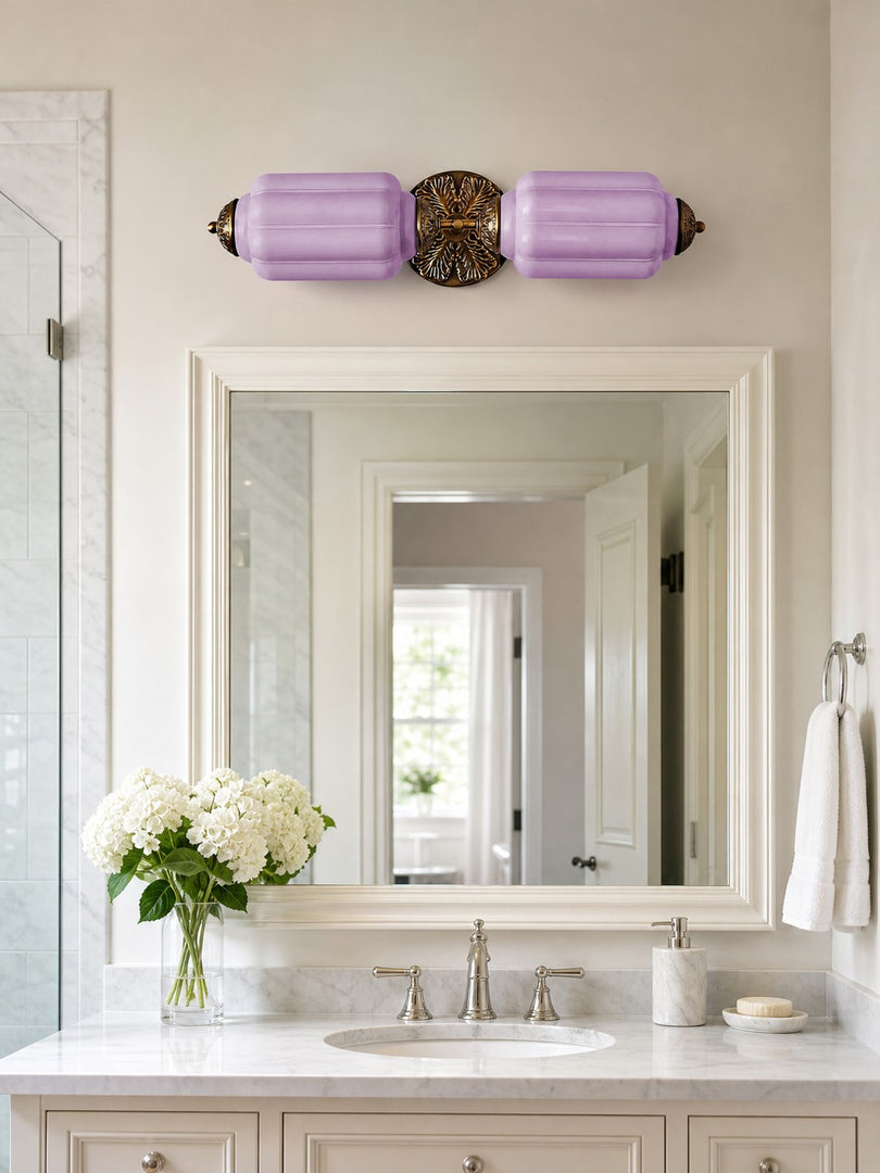 Eloise Vintage Scalloped Milk Glass Wall Sconce - Modern Accent Lighting for Bathroom and Bedroom