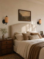 Load image into Gallery viewer, Eloise Vintage Scalloped Milk Glass Wall Sconce - Modern Accent Lighting for Bathroom and Bedroom