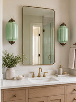 Load image into Gallery viewer, Eloise Vintage Scalloped Milk Glass Wall Sconce - Modern Accent Lighting for Bathroom and Bedroom