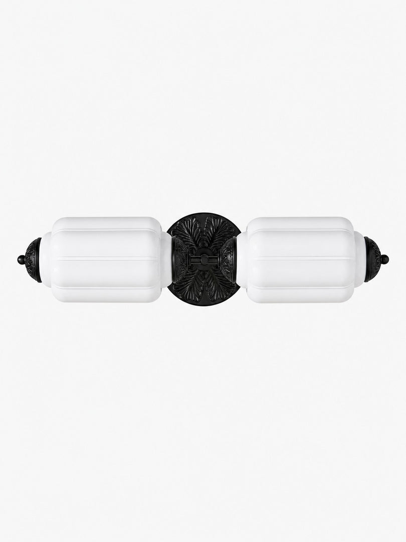 Eloise Vintage Scalloped Milk Glass Wall Sconce - Modern Accent Lighting for Bathroom and Bedroom