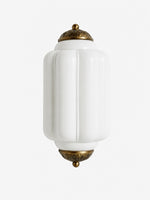 Load image into Gallery viewer, Eloise Vintage Scalloped Milk Glass Wall Sconce - Modern Accent Lighting for Bathroom and Bedroom
