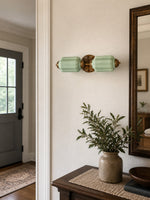 Load image into Gallery viewer, Eloise Vintage Scalloped Milk Glass Wall Sconce - Modern Accent Lighting for Bathroom and Bedroom