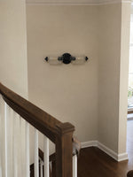 Load image into Gallery viewer, Vintage Art Deco Brass Milk Glass Eloise Vanity Light