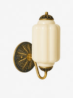 Load image into Gallery viewer, Eloise Vintage Scalloped Milk Glass Wall Sconce - Modern Accent Lighting for Bathroom and Bedroom