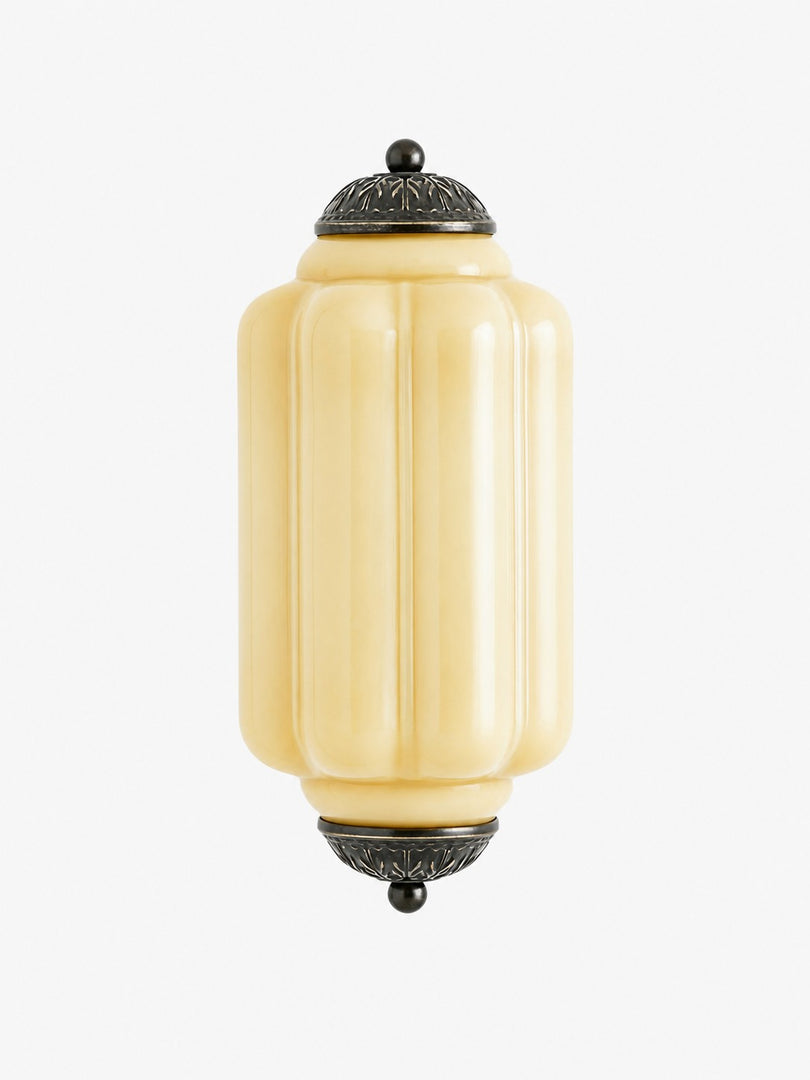 Eloise Vintage Scalloped Milk Glass Wall Sconce - Modern Accent Lighting for Bathroom and Bedroom