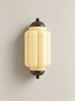 Load image into Gallery viewer, Eloise Vintage Scalloped Milk Glass Wall Sconce - Modern Accent Lighting for Bathroom and Bedroom