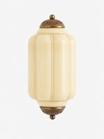 Load image into Gallery viewer, Eloise Vintage Scalloped Milk Glass Wall Sconce - Modern Accent Lighting for Bathroom and Bedroom