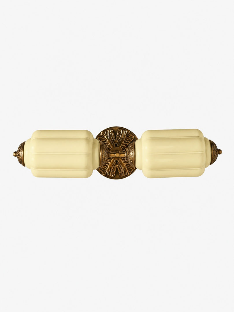 Eloise Vintage Scalloped Milk Glass Wall Sconce - Modern Accent Lighting for Bathroom and Bedroom