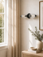 Load image into Gallery viewer, Eloise Vintage Scalloped Milk Glass Wall Sconce - Modern Accent Lighting for Bathroom and Bedroom