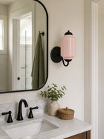 Load image into Gallery viewer, Eloise Vintage Scalloped Milk Glass Wall Sconce - Modern Accent Lighting for Bathroom and Bedroom