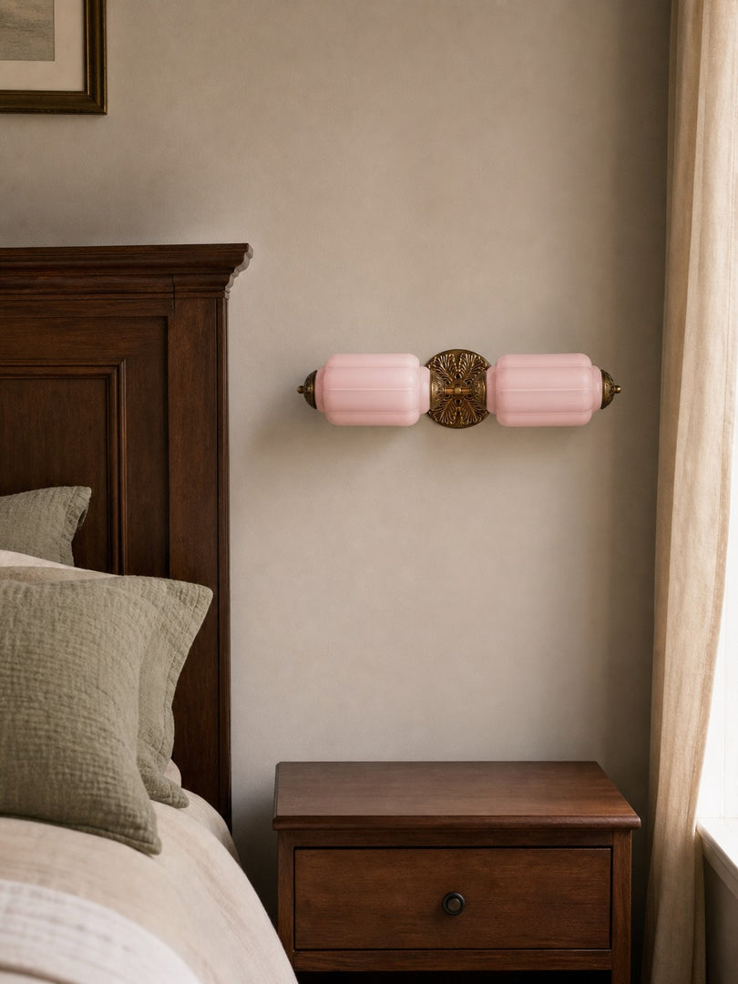 Eloise Vintage Scalloped Milk Glass Wall Sconce - Modern Accent Lighting for Bathroom and Bedroom