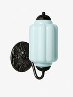 Load image into Gallery viewer, Eloise Vintage Scalloped Milk Glass Wall Sconce - Modern Accent Lighting for Bathroom and Bedroom