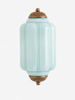 Load image into Gallery viewer, Eloise Vintage Scalloped Milk Glass Wall Sconce - Modern Accent Lighting for Bathroom and Bedroom