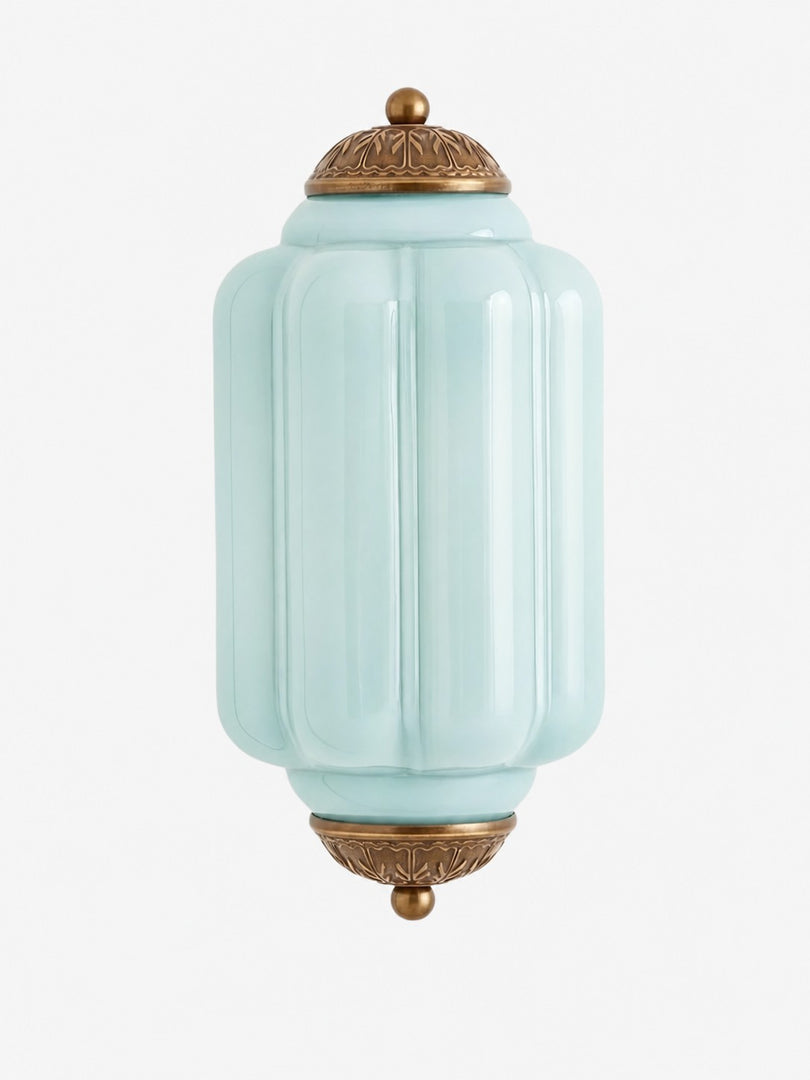 Eloise Vintage Scalloped Milk Glass Wall Sconce - Modern Accent Lighting for Bathroom and Bedroom