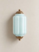 Load image into Gallery viewer, Eloise Vintage Scalloped Milk Glass Wall Sconce - Modern Accent Lighting for Bathroom and Bedroom