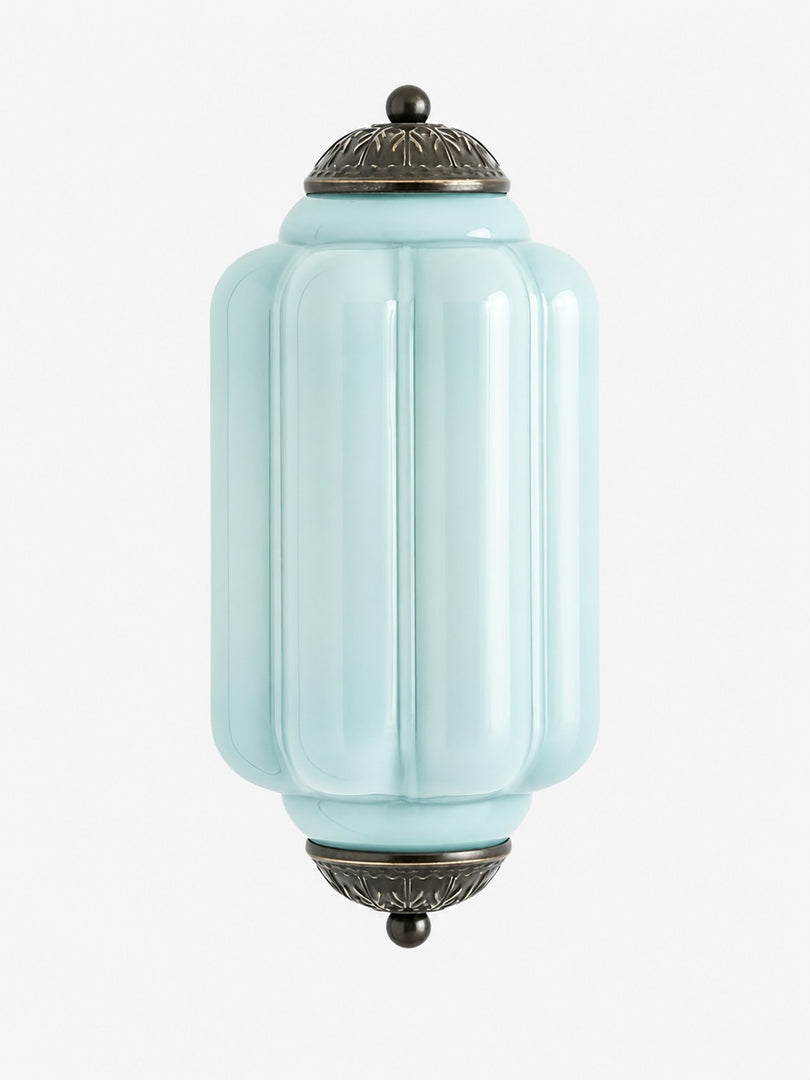 Eloise Vintage Scalloped Milk Glass Wall Sconce - Modern Accent Lighting for Bathroom and Bedroom