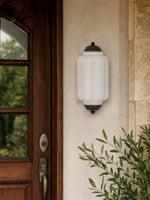 Load image into Gallery viewer, Eloise Vintage Scalloped Milk Glass Wall Sconce - Modern Accent Lighting for Bathroom and Bedroom