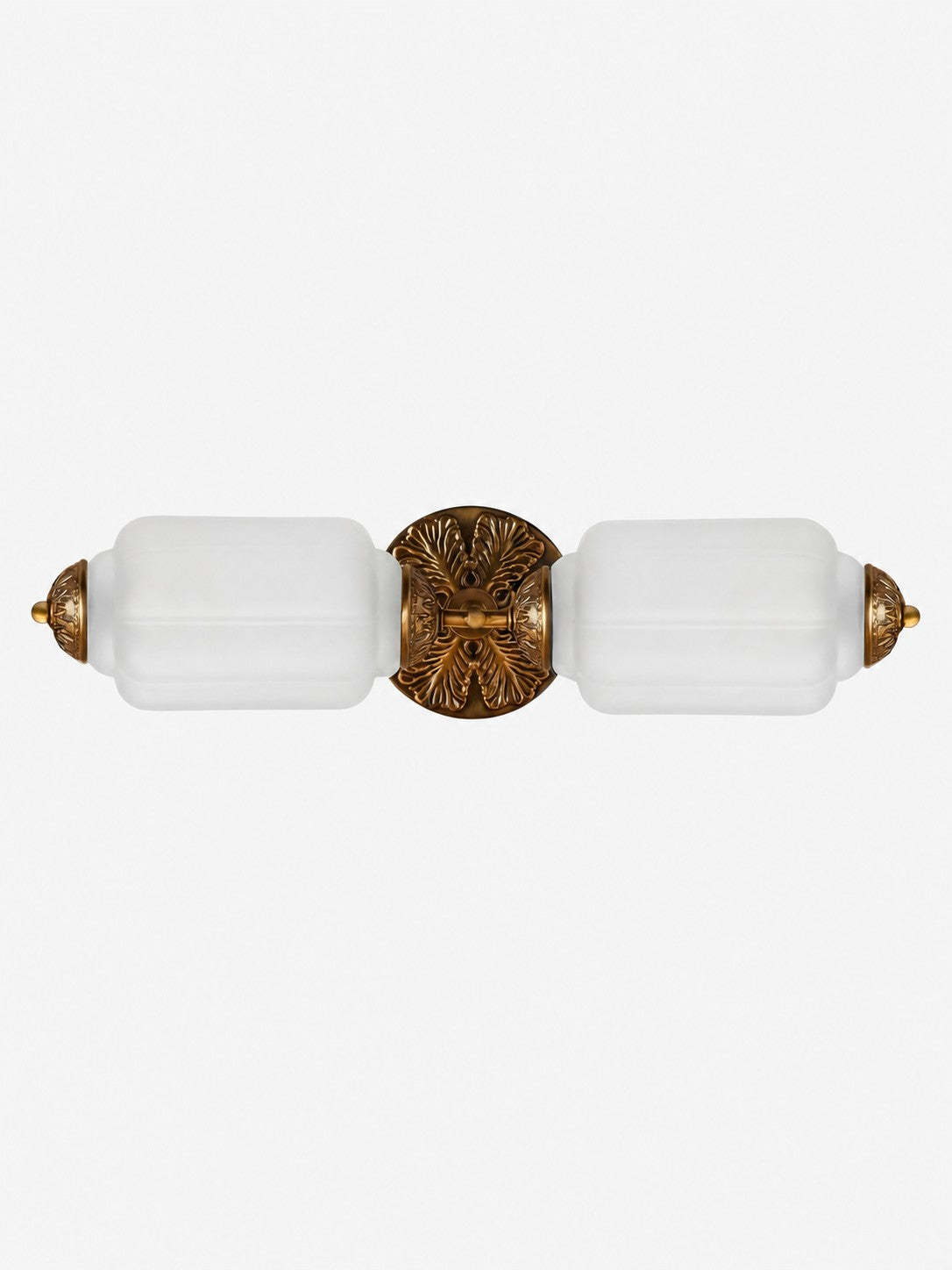 2 Heads Copper Frosted Glass Eloise wall light