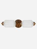 Load image into Gallery viewer, Eloise Vintage Scalloped Milk Glass Wall Sconce - Modern Accent Lighting for Bathroom and Bedroom