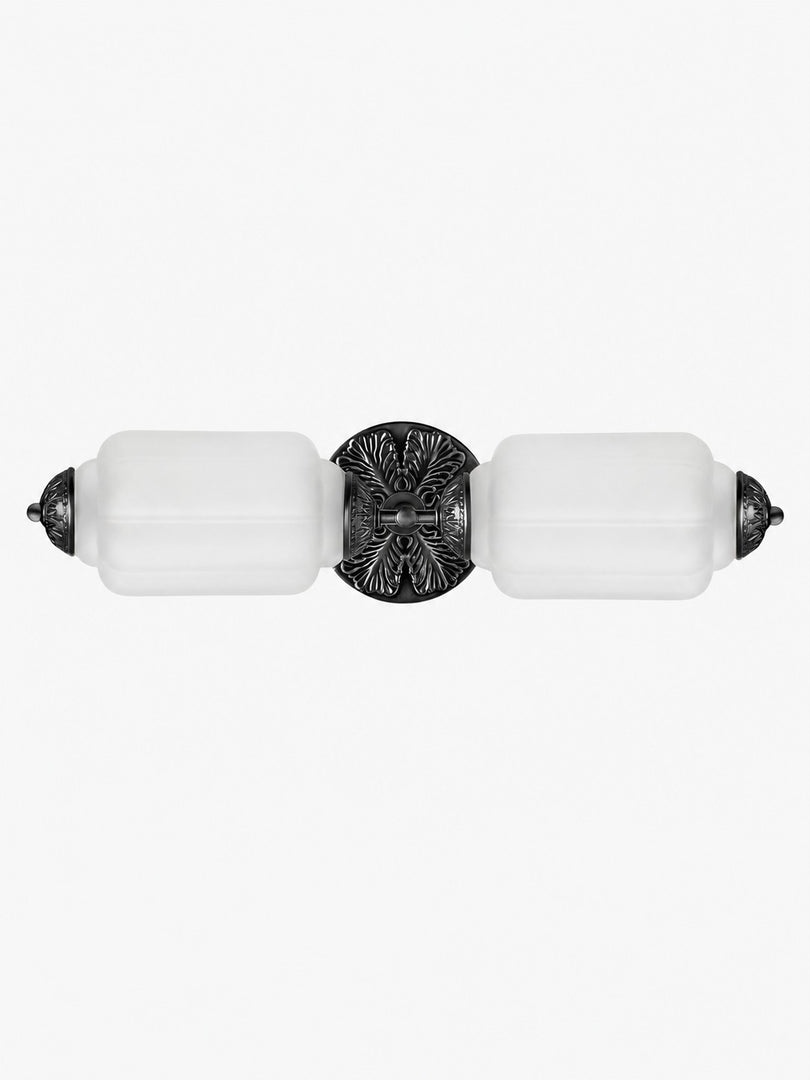 Eloise Vintage Scalloped Milk Glass Wall Sconce - Modern Accent Lighting for Bathroom and Bedroom