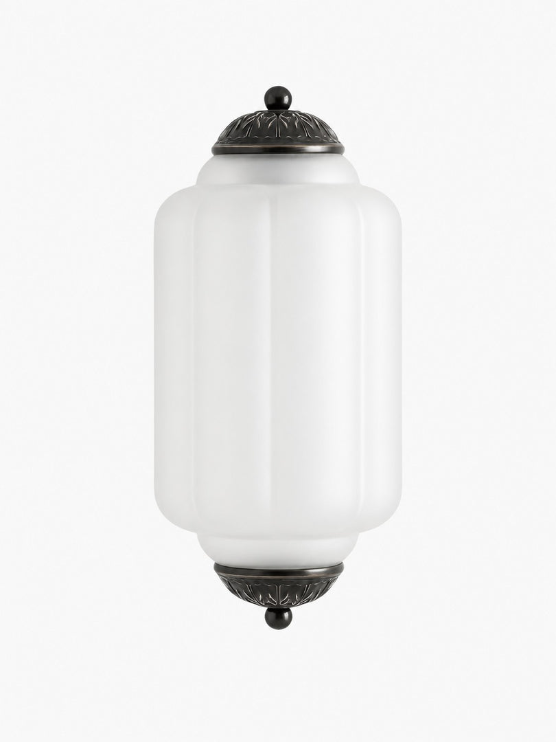 Eloise Vintage Scalloped Milk Glass Wall Sconce - Modern Accent Lighting for Bathroom and Bedroom