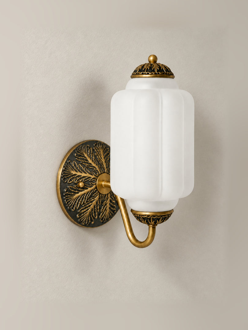 Vintage Milchglas Wandleuchte Nachttisch Flur Eloise Wandleuchte