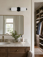 Load image into Gallery viewer, Eloise Vintage Scalloped Milk Glass Wall Sconce - Modern Accent Lighting for Bathroom and Bedroom